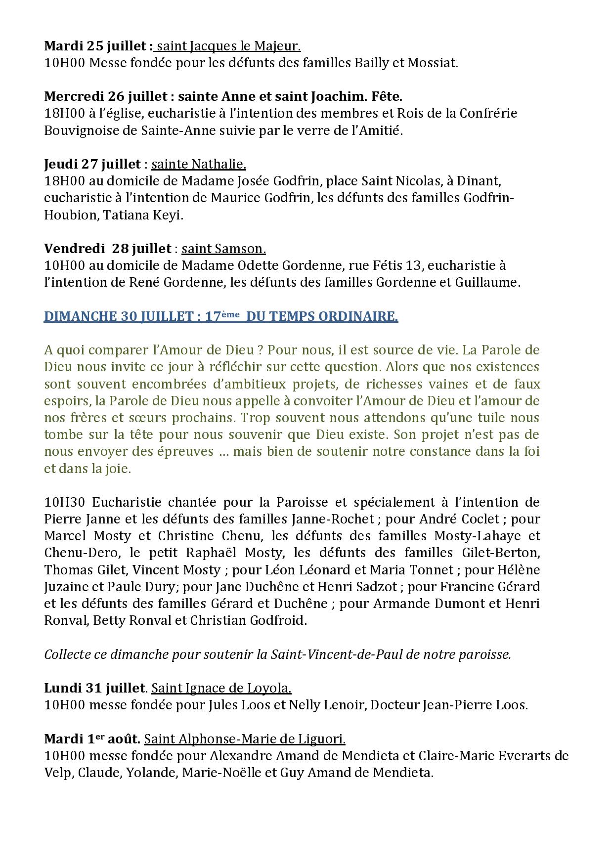 calendrier paroissial  2014