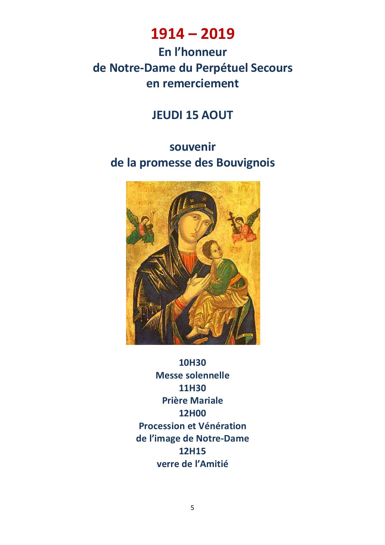 calendrier paroissial  2014