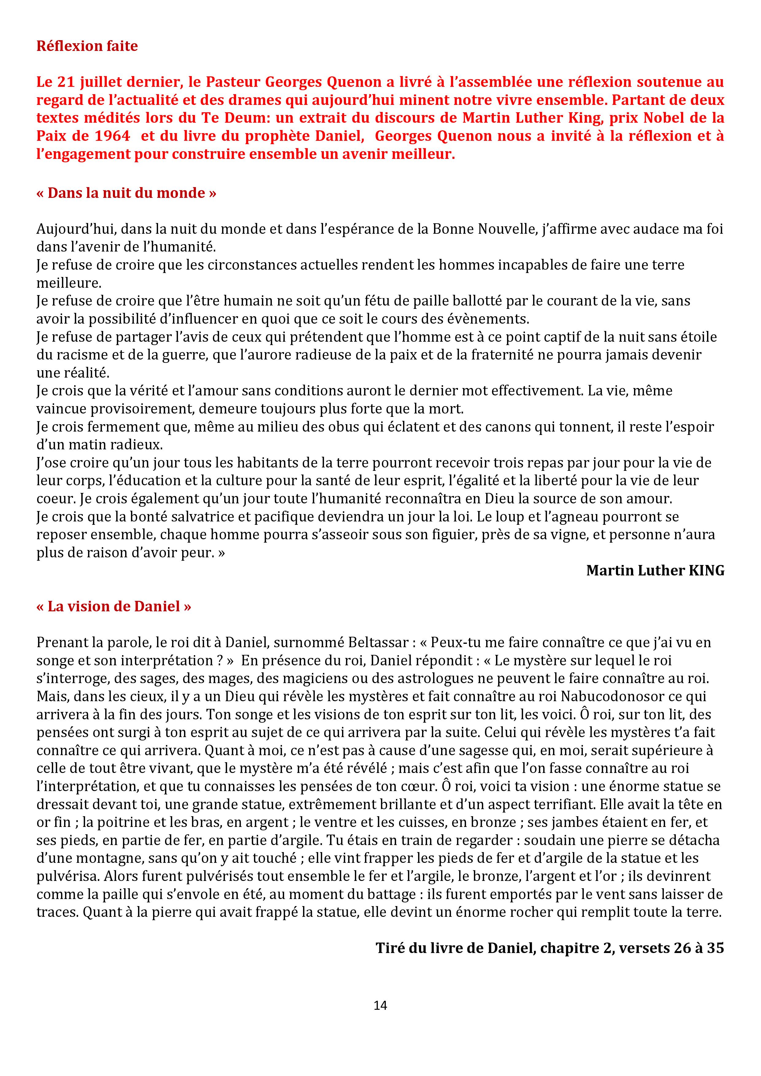 calendrier paroissial  2014